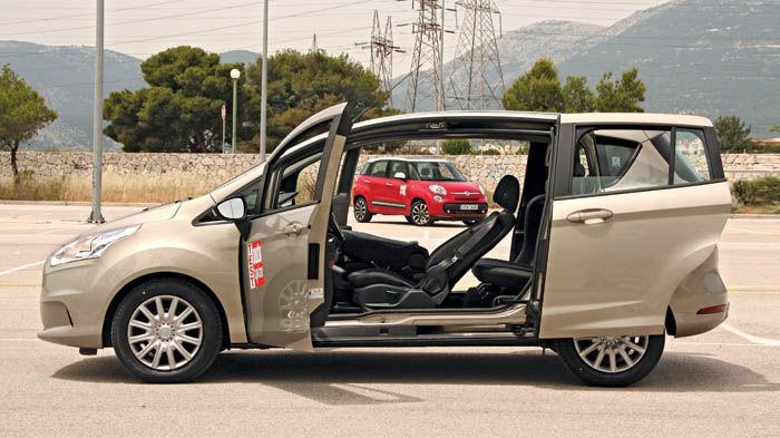 Οι πόρτες του Ford B-Max αλλά και του Fiat 500L υπόσχονται ότι, 
η πρακτικότητα συνδυάζεται με το καθημερινό στιλ.
